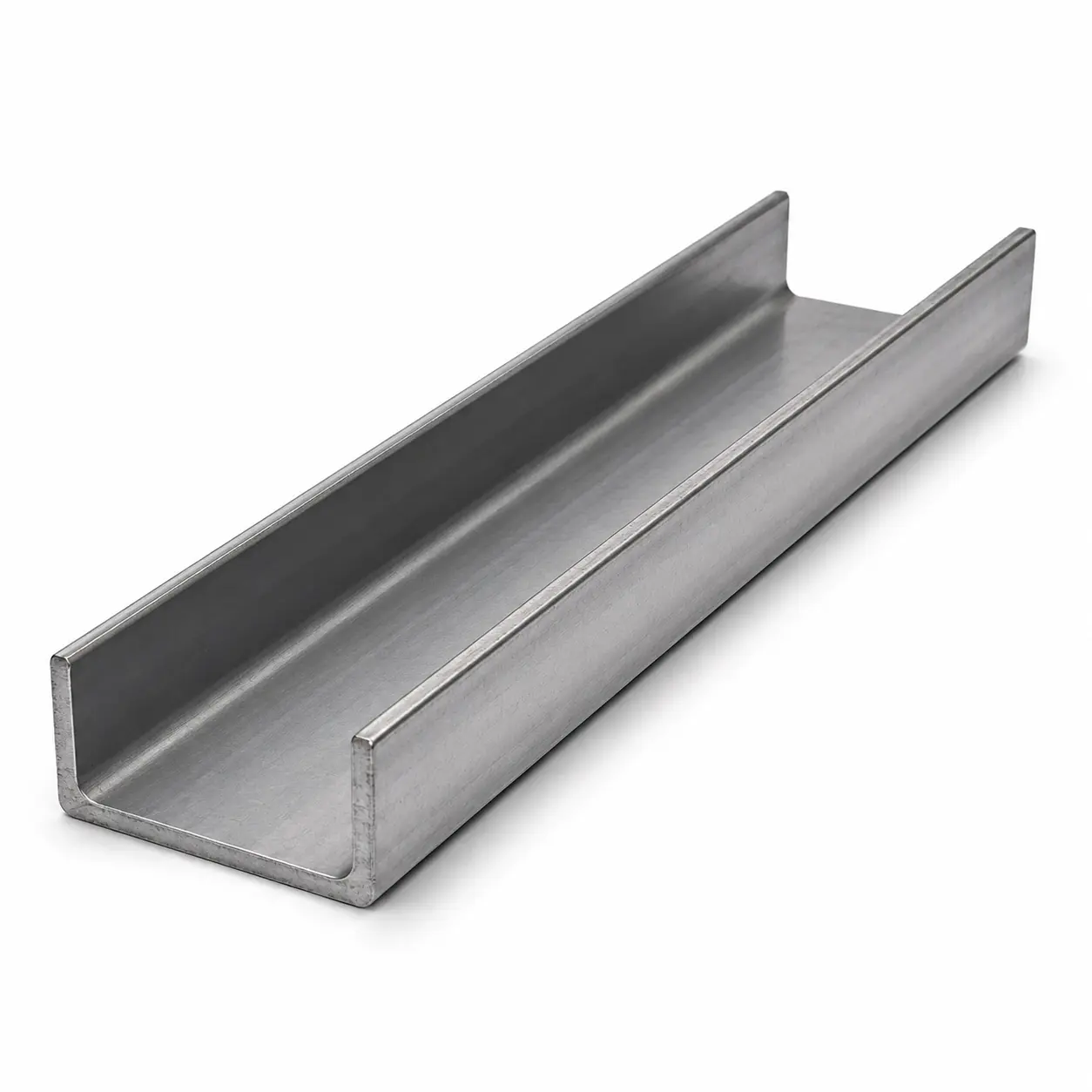 U-shaped Steel Channel bars used for structural support in construction