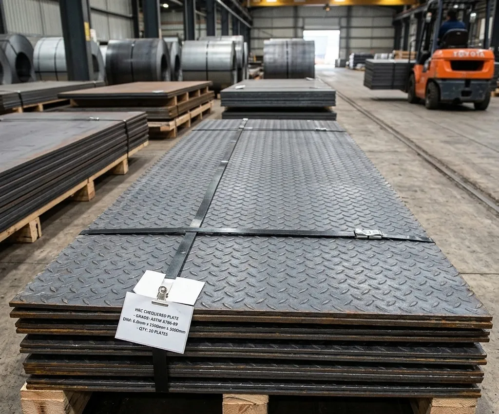 Chequered plates packing