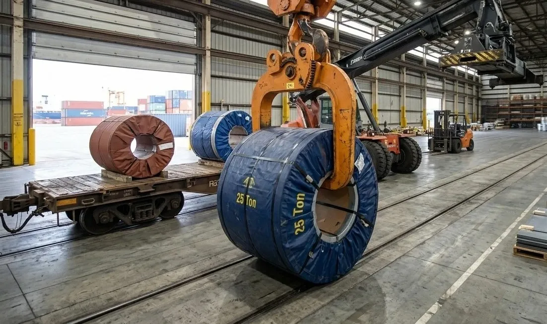 packing of Cold Rolled Coils in factory